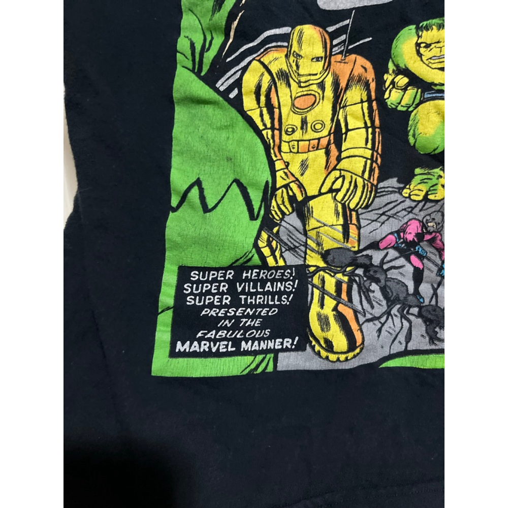 EUC Unisex Marvel The Avengers T-Shirt Black/Yellow Size M - Picture 5 of 5